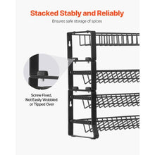 15.8x10.7 in" Detachable Spice Rack Organizer for Cabinet - 4-Tier Stackable Seasoning Storage Spice Jars Holder for Kitchen Pantry & Countertop