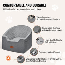 55 lbs Dog Booster Car Seat Pet Car Seat Small Dog up to  for Car JBS-PCS-006-DarkGray