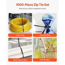 Cable Zip Ties 12-inch Cable Wire Ties 50lbs Tensile Strength 1000 Pack