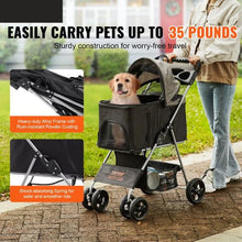 4 Wheels Dog Stroller With 35lbs Detachable Carrier DTC-804F