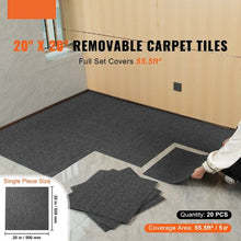 20 x 20 In Reusable Carpet Tiles with Padding – Soft Padded Squares for Easy DIY Installation in Bedroom & Living Room (20 Pcs)