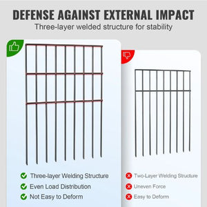 17 x 13 inches Garden Fencing with 1.5 Inch Spike Spacing and Animal Barrier Fence 330x440-28 (28 Pack)