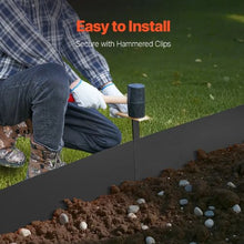 40 x 8 Inch Rust-Resistant Garden Edging Border Steel Landscape Edging ZY-40X12-4Black (Pack of 4)