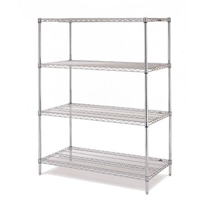 63" H x 42"W 18" Deep 4 Shelf Starter Units Chrome J1842-63C
