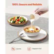 White Dinnerware Set Ceramic Plates and Bowls Sets HLSS-01 (Pack of 12)