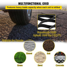 2 Inch Depth Permeable Stabilization System for DIY Patio Light Vehicle Driveway Ground Grid
