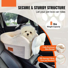 8lbs Dog Booster Car Seat Pet Car Seat Small Dog up to Gray for Car JBS-PCS-005-LIGHT BROWN