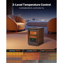 1500W Infrared Electric Heater with Remote, Timer & LED Display for Indoor/Outdoor Use
