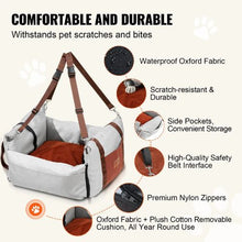 25lbs Dog Booster Car Seat Pet Car Seat Small Dog up to Gray for Car JBS-PCS-004-GRAY