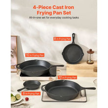 15.5/20.5/26/30.5 cm Frying Pan Set for Kitchen (4 Piece)