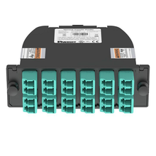 24 Fiber OptiCom MPO Cassette LC Duplex Adapter OM4 FC2ZN-24-10AF
