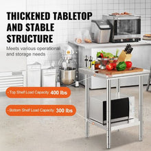 24 X 24 In Stainless Steel  Work Food Prep Table for Kitchen GZT60-6080
