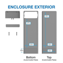 2.40"W x 6.99"L x 0.85"H Faceplate Handheld Enclosure Without Pocket Clip M8,GY