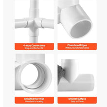 1" PVC Pipe Joints Elbow Connector 4-Way PVC Fittings (PACK 10)