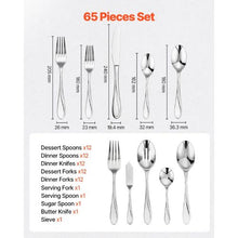 Silverware Set for  Kitchen 3316-65P (65-Piece)