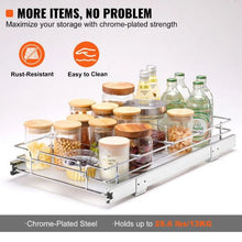 11W X 21D X 3.15H Inches Heavy Duty Slide Out Pantry Shelves Steel Roll Out Drawers Sliding  for Kitchen LX-C9261B