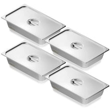 4 Inch Hotel Pans Stainless Steel Table Pan For Catering Storage Food UCT8114L-4 (Pack of 4)