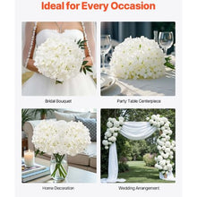 9.8 Inch White Bouquet Arrangement Artificial Silk Hydrangea Flowers