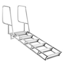 6-Step Dock Ladder 81.3" Flip-Up Aluminum Alloy Pontoon Boat Swim Ladder 350 lbs Weight Capacity