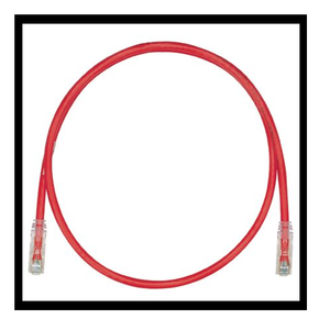 24 AWG Cat 6 UTP Copper 8FT Patch Cord Red UTPSP8RDY