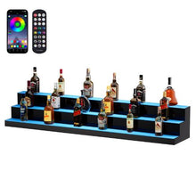 60" LED Lighted 3-Tier Liquor Shelf with Remote & App Control