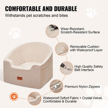 55 lbs Dog Booster Car Seat Pet Car Seat Small Dog up to Gray for Car JBS-PCS-006-DARK BROWN