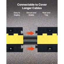 1.2 X 1.1 inch 2 Channel Heavy Duty TPU Cord Hose Wire Cover for Cable Protector Ramp (Pack of 3)