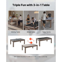 7ft 3-in-1 Pool Table Combo with Dining & Ping Pong for Family Recreation Room