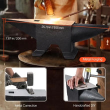 132 LBS  Single Horn Anvil Cast Steel for Bending and Shaping 132BLACK
