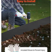 40 x 6 Inch Black Rust-Resistant Garden Edging Border Steel Landscape Edging ZY-40X6-6Black (Pack of 6)