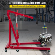 4 Tons Hydraulic Long Ram 8818 lbs Capacity with Single Piston Pump and Clevis for Garage & Shop