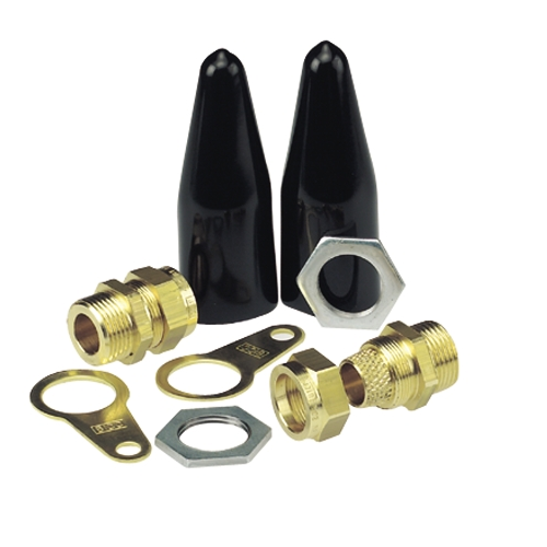 BW Brass Gland Steel Locknut Armoured Rubber Sheathed Cable