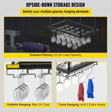 23.6 x 13.8 In Hanging Wine Glass Rack for Bar Cafe Kitchen XR-JBJ005