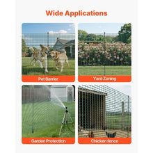3 x 49.2 FT (15 m ) Plastic Mesh Fencing Garden Safety Fences Netting with Double-Spike Stakes For Temporary Fence with Posts