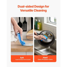 Durable Natural Kitchen Sponges with Cellulose & Scrub Pad Easy-to-Rinse Cleaning (12 PCS)