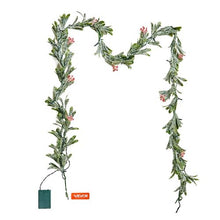 Realistic Greenery Decorated with Vines Olive Leaves and Berries Xmas Decoration (6.6FT)
