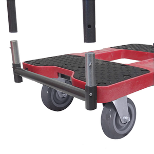 Snap-Loc Super-Duty E-Track Push Cart Red Dolly SL1800P6R