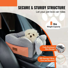 8 lbs Dog Booster Car Seat Pet Car Seat Small Dog up to Gray for Car JBS-PCS-005-DARK GRAY