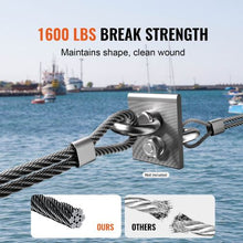 1/8 Inch 7x7 Strand T316 Stainless Steel Braided Aircraft Cable 500FT With Accessories