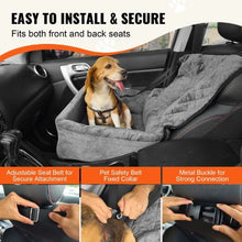 40lbs Dog Booster Car Seat Pet Car Seat Small Dog up to Gray for Car JBS-PCS-003-GRAY