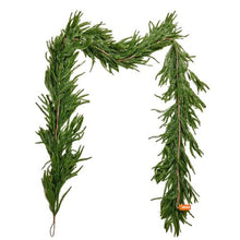 Realistic Norfolk Pine Garland Evergreen Real Touch Artificial Faux Greenery Xmas Decoration (6FT)