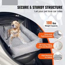 100 lbs Dog Booster Car Seat Pet Car Seat Small Dog up to Gray for Car JBS-PCS-002-GRAY