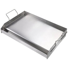 23.5"x16" Stove Top Seasoned Stainless Steel Griddle for BBQ Gas Grills Silver
