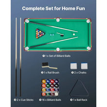4.5ft Folding Pool Table – Brown Frame Blue Cloth for Family Use Recreation Room