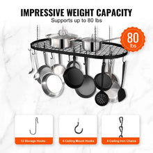 36 inch Pot and  Hanging two in one storage Rack for Ktchen LX-P9251E