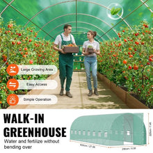 28 x 10 x 7.5' Ft Green Galvanized Frame PE Cover Walk-in Tunnel Greenhouse VV-TG-206-PE