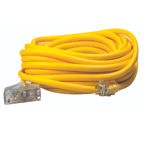 50"Ft Yellow Tritap Extension Cord 10/3 Power Light Indicator Sjeow Outdoor Cold Weather 3588SW0002