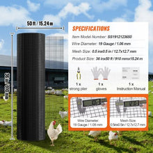 36 In X 50 Ft Galvanized Wire Mesh Roll And 1Gauge Chicken Wire Fence Roll For Coop Barrier Enclosures, Rabbit Snake SS1912123650
