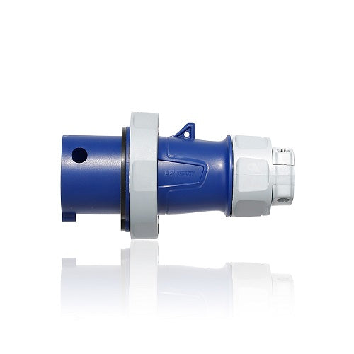30 Amp 250V LEV Series IEC Pin & Sleeve Plug Blue 330P6WLEV