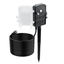 Extension Cord Overload Protection Outdoor Power Strip Weatherproof with Cover 6 Outlets